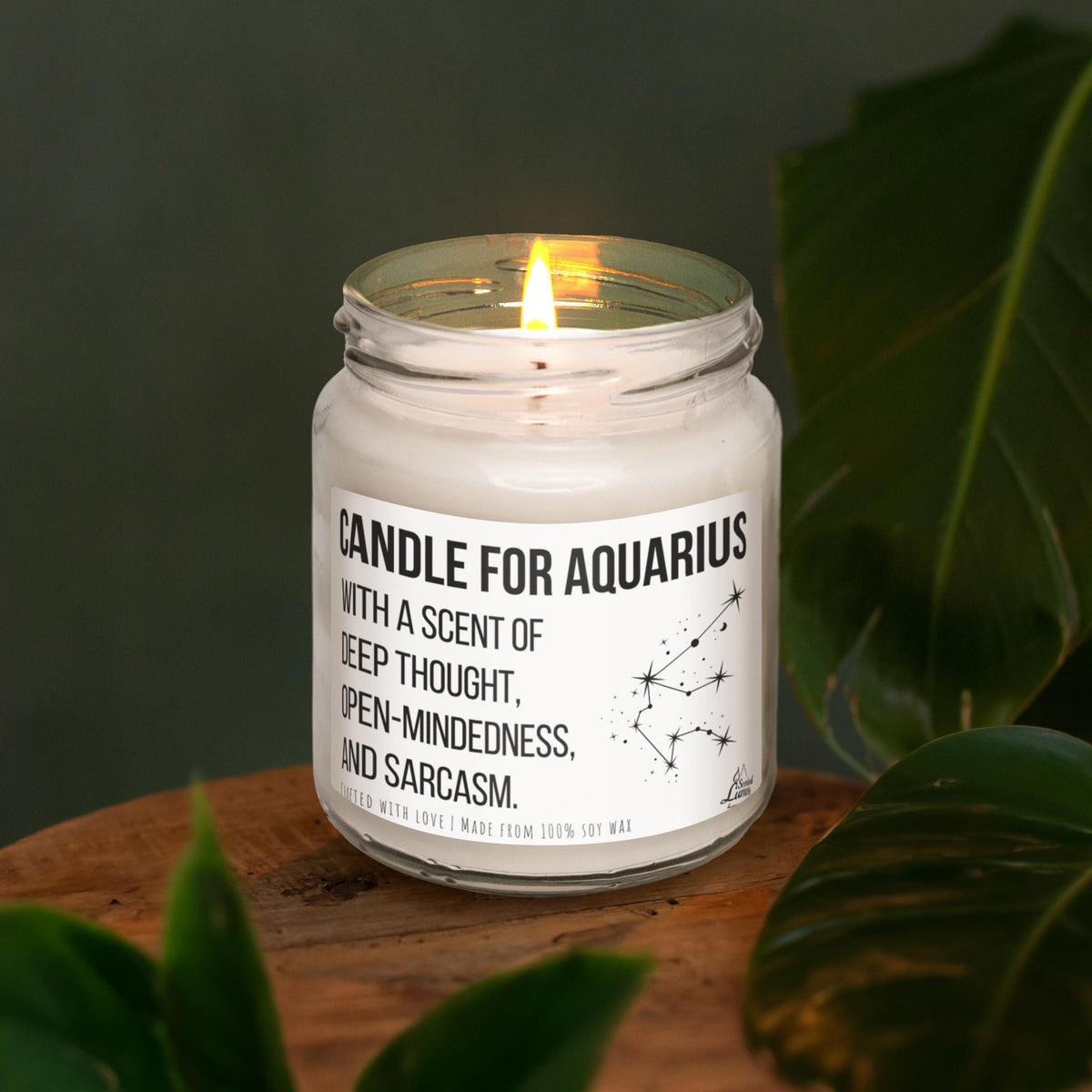 a candle that is sitting on a table