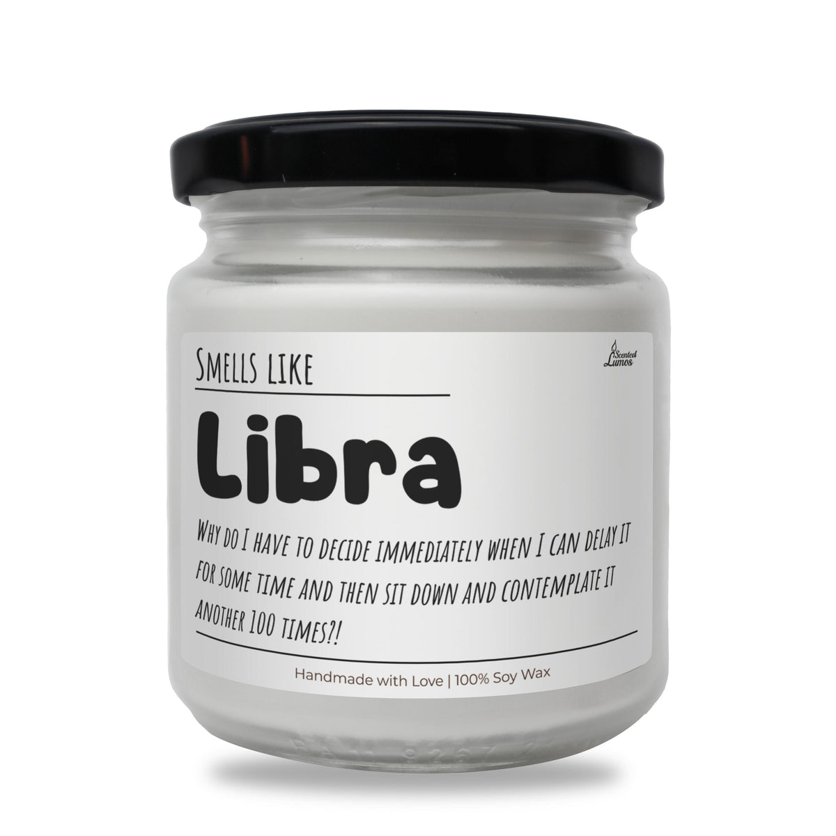 a jar of libra on a white background