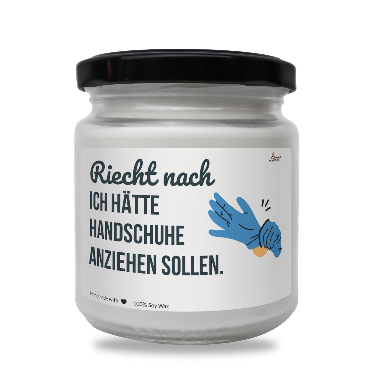 a jar of hand sanitizer on a white background