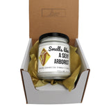 a box with a candle inside of it