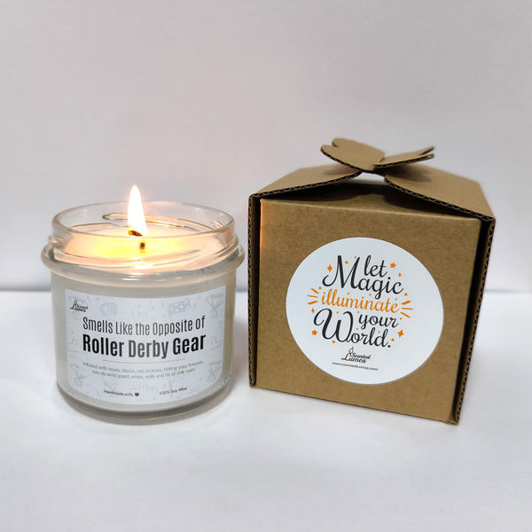 Smells like the Opposite of Roller Derby Gear Scented Soy Candle