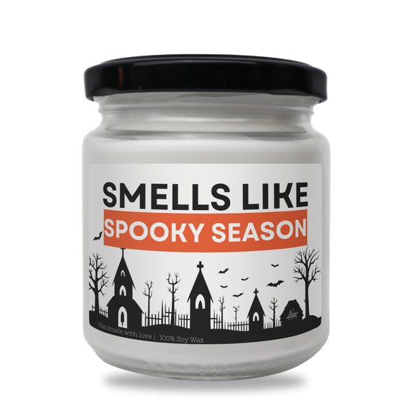 a jar of smells like spooky season