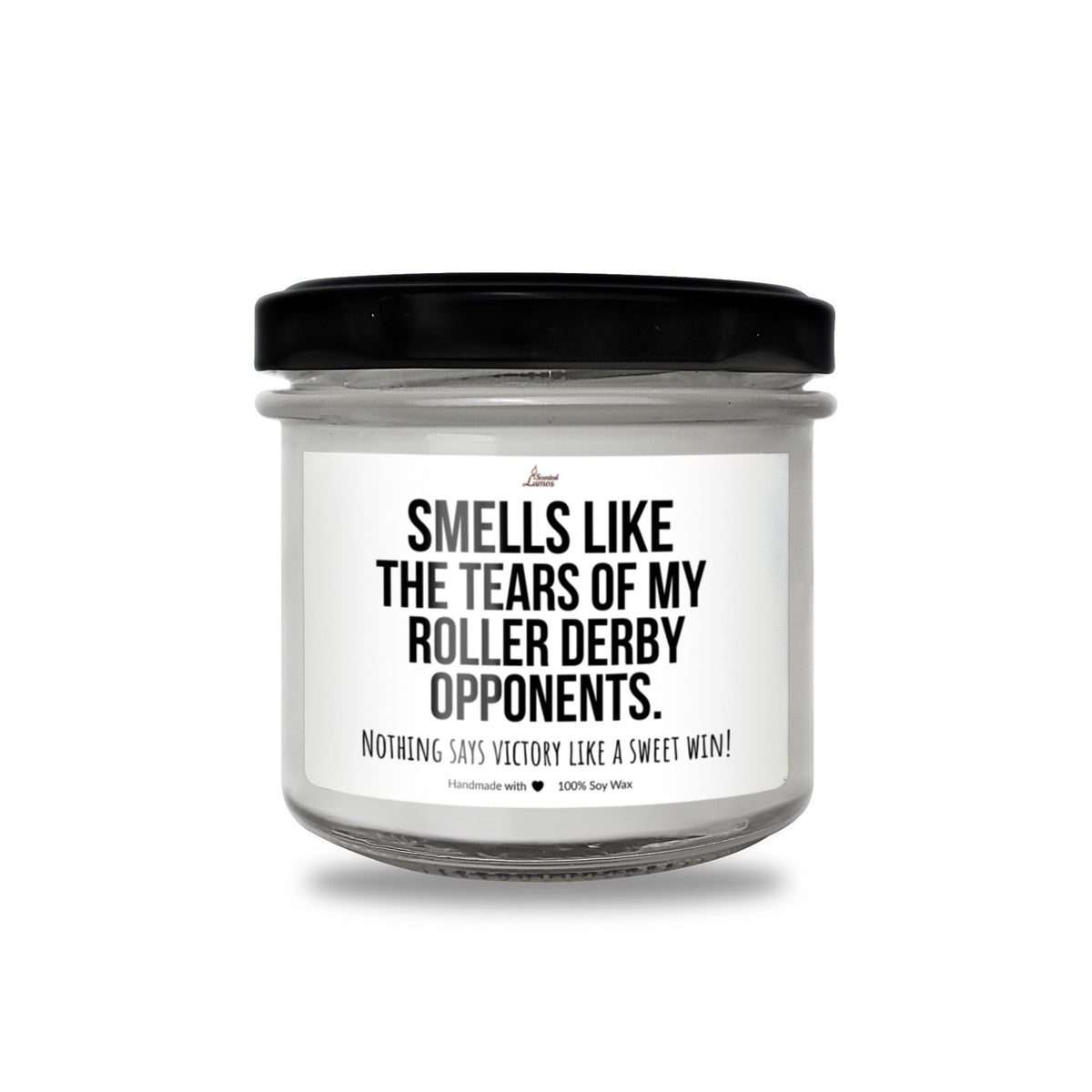 a jar of candles with a quote on it