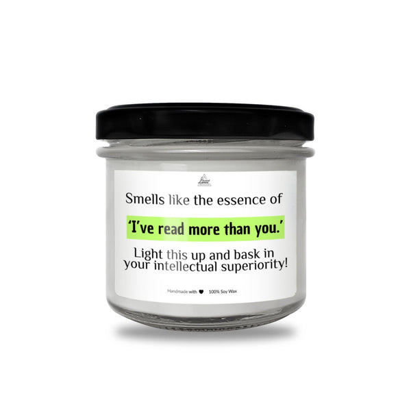 a jar of white candles with a black lid
