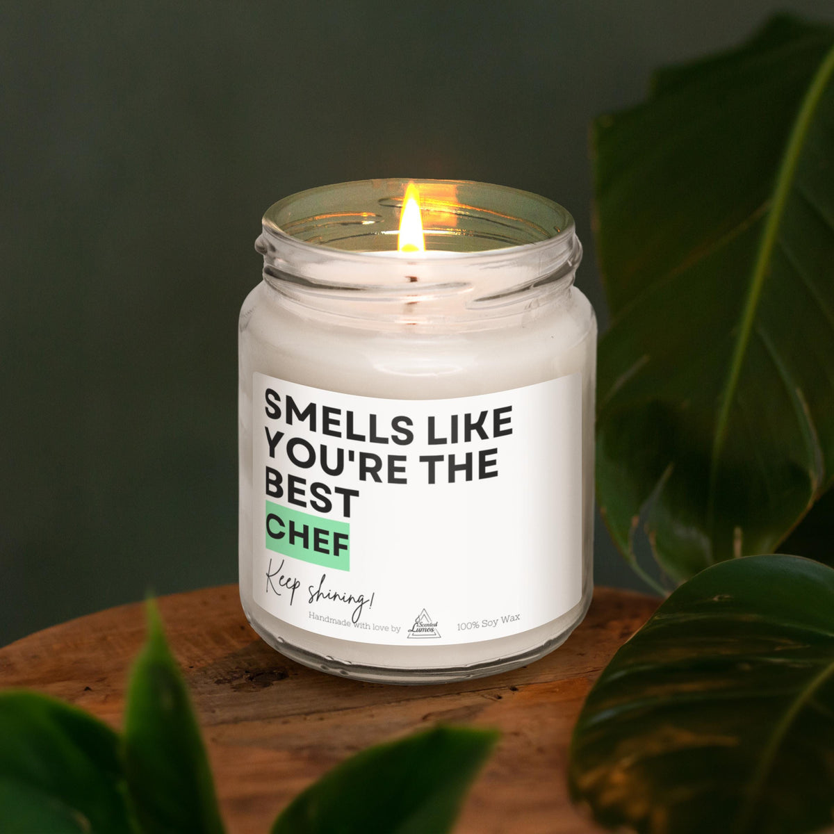 a candle that is sitting on a table