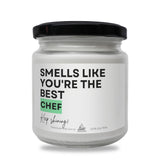 a jar of food that says smells like you're the best chef