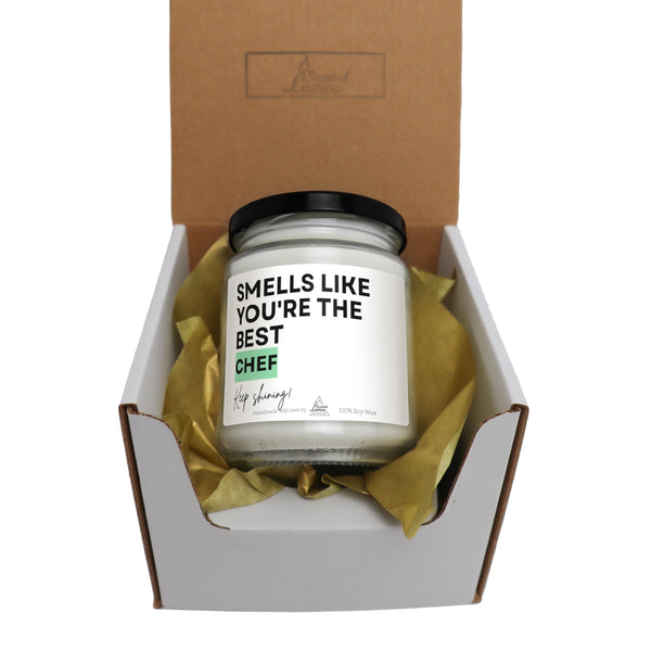 a box with a jar of food inside of it