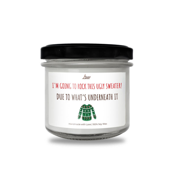 a jar of white candles with a black lid