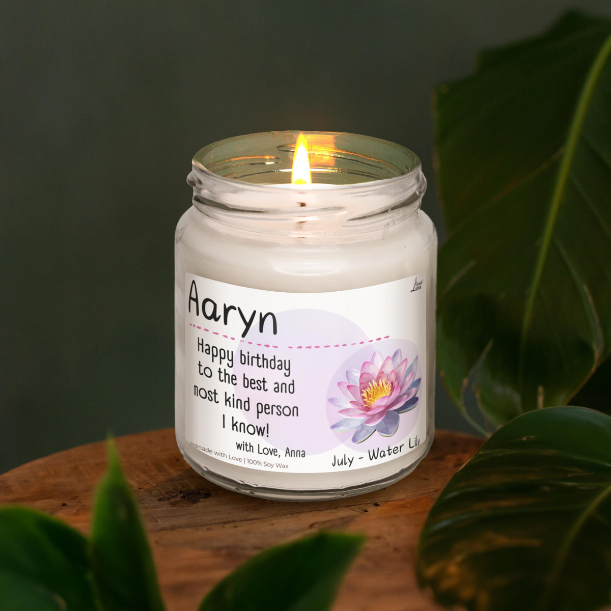 a candle that is sitting on a table