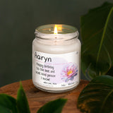 a candle that is sitting on a table