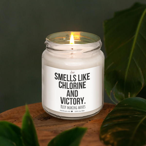 a candle that is sitting on a table