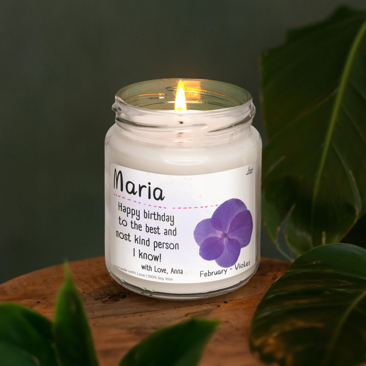 a candle that is sitting on a table