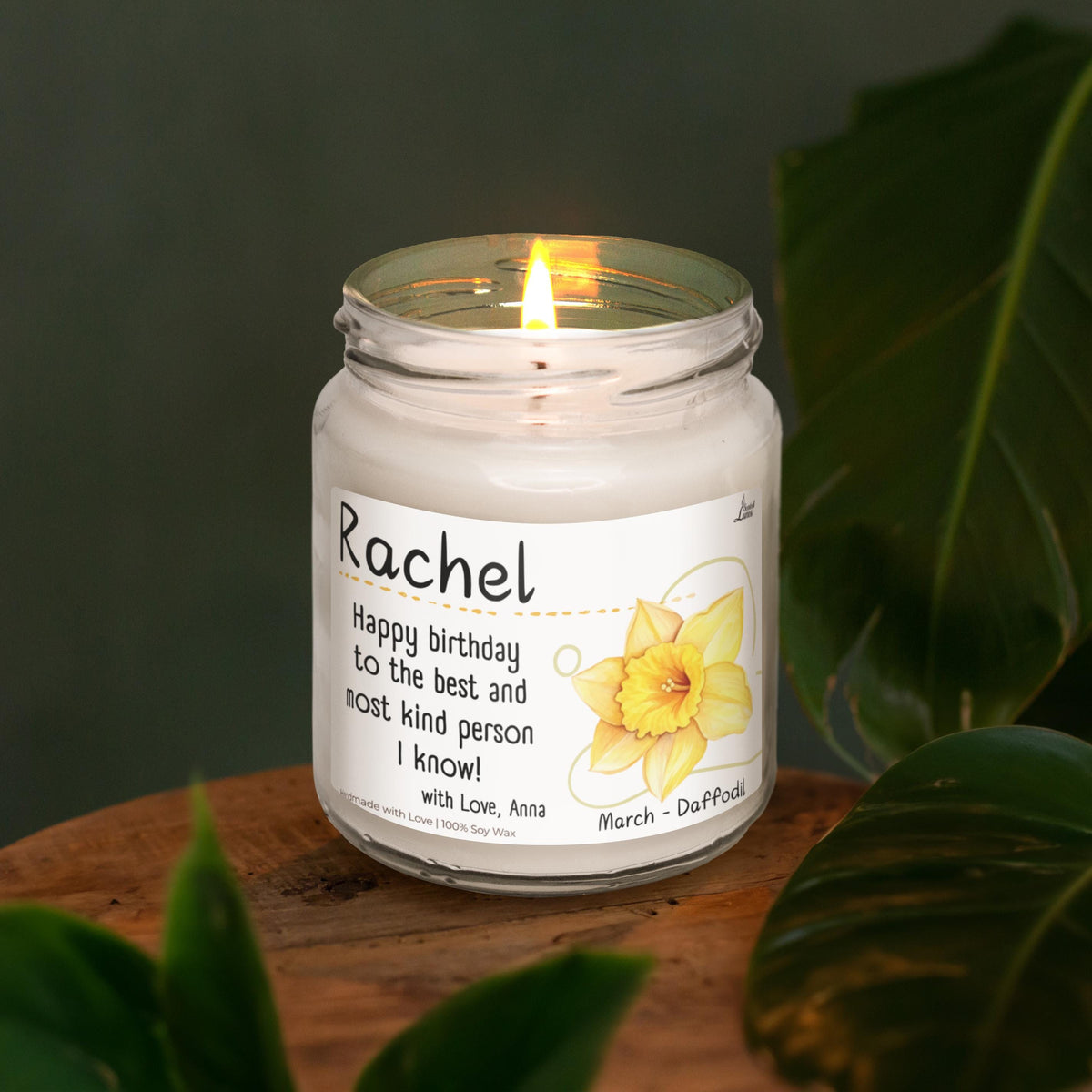 a candle that is sitting on a table