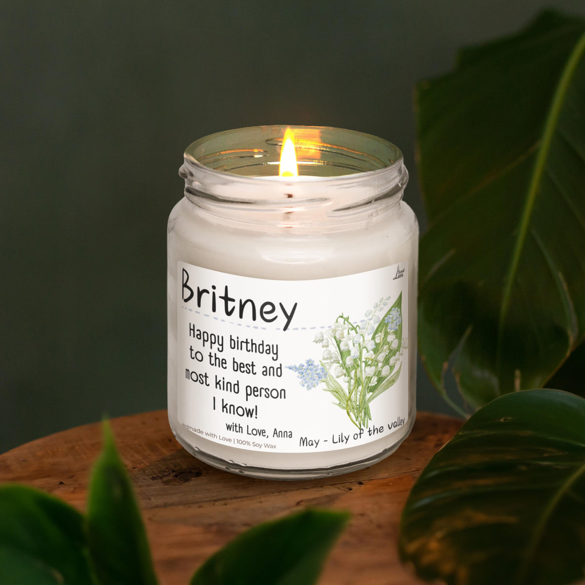 a candle that is sitting on a table