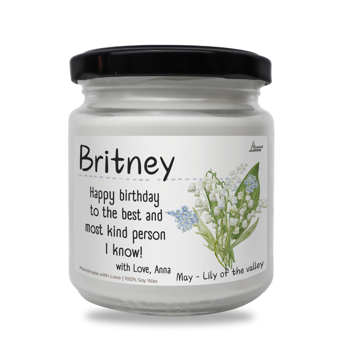 a jar of birthday candles with a white background