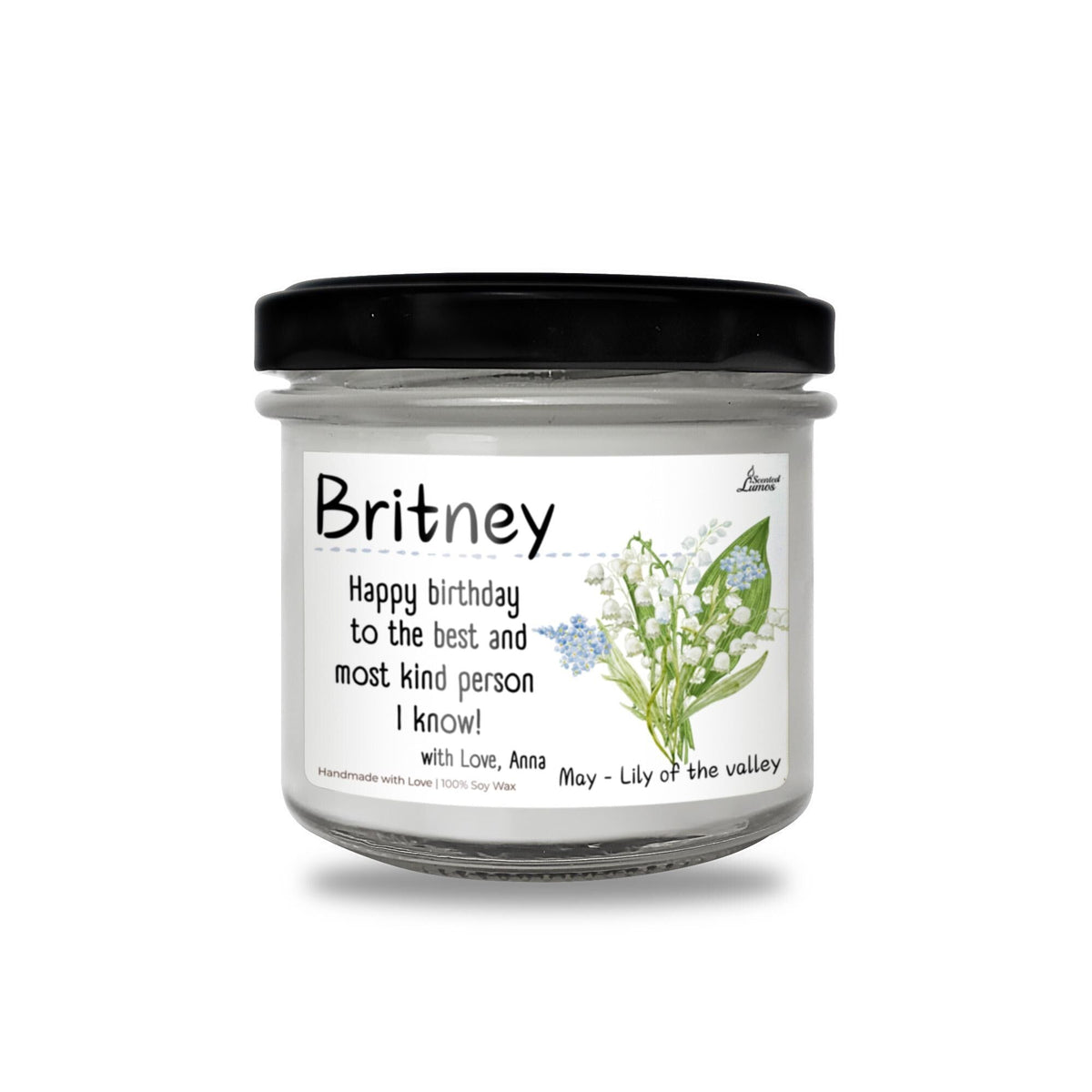 a jar of birthday candles sitting on top of a table