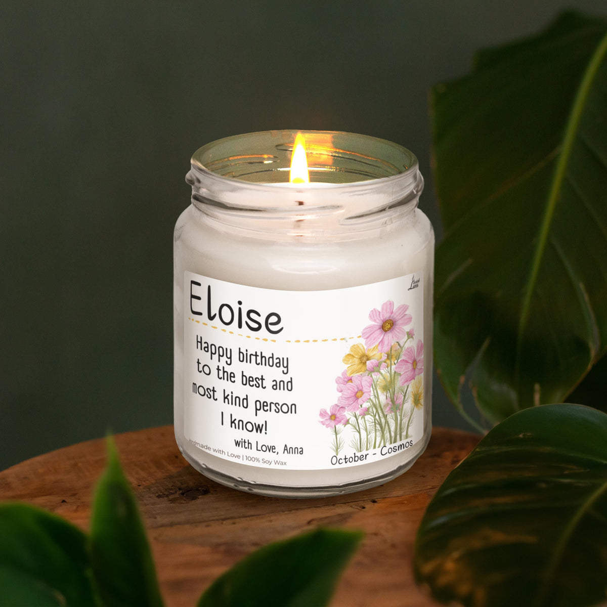 a candle that is sitting on a table