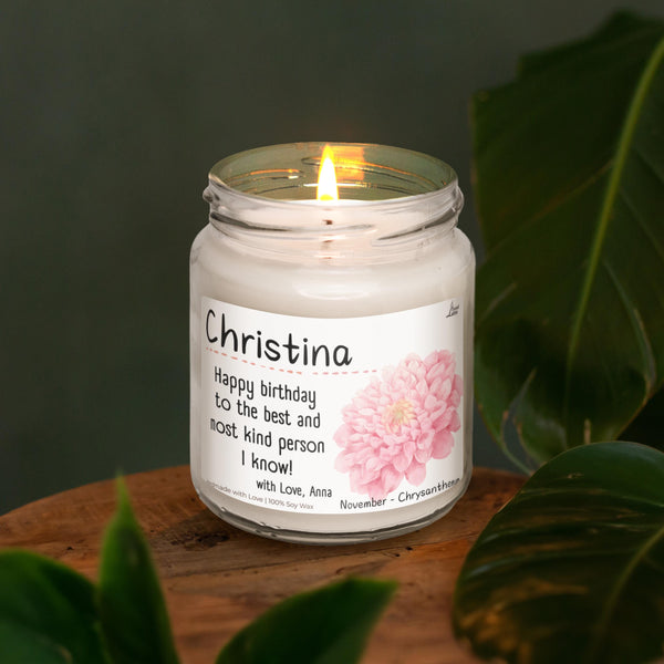 a candle that is sitting on a table