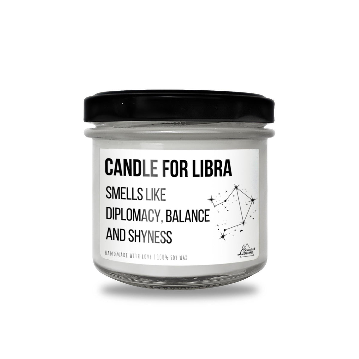 candle for libra smells like diffrentcy balance and shyness