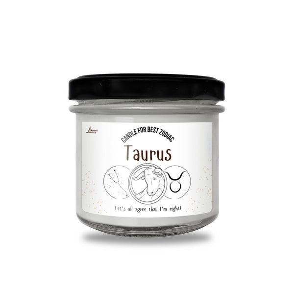 a jar of tauruss on a white background