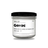 a jar of germini on a white background