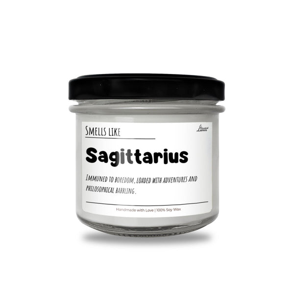 a jar of sagittarius on a white background