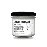 a jar of candles with a black lid