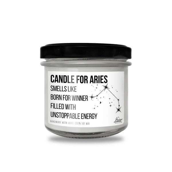 a jar of candles with a black lid