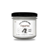 a jar of aquarius with a black lid