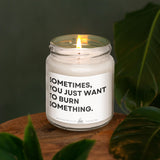 a candle sitting on top of a wooden table