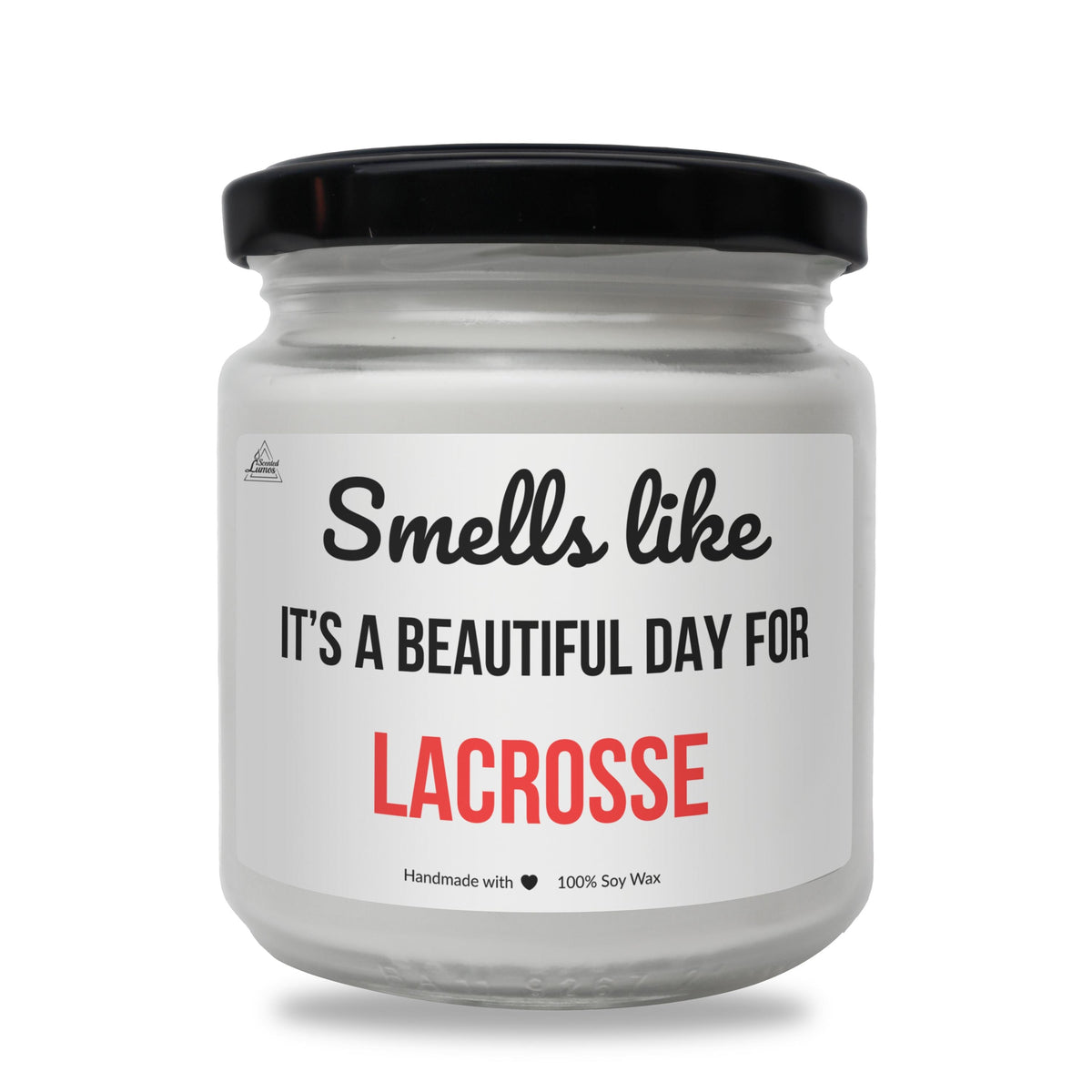a small jar of lacrosse on a white background