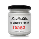 a small jar of lacrosse on a white background