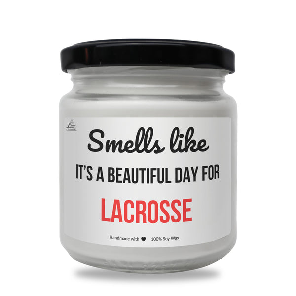 a small jar of lacrosse on a white background