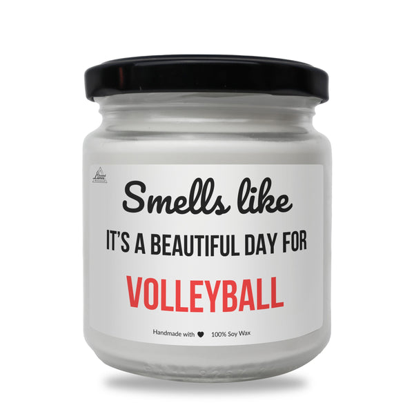 a small jar of volleyball balls on a white background