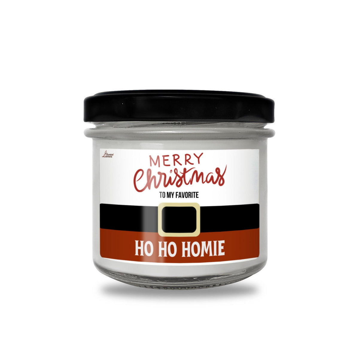 a jar of merry christmas ho ho hoie