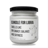 a jar of candle that says candle for libra