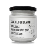 a jar of candles with a label on it