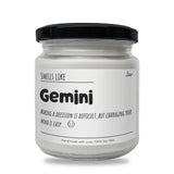 a jar of gemini on a white background