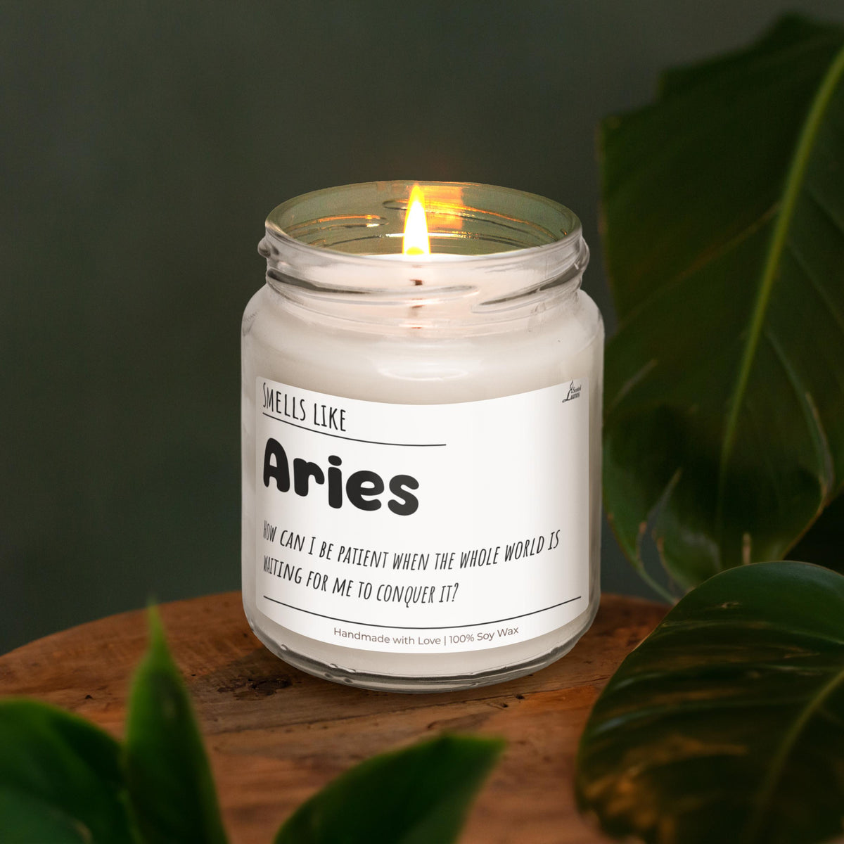 a candle that is sitting on a table