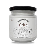 a jar of aries on a white background