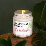 a candle that is sitting on a table