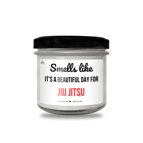 a jar of jujutsu sits on a white surface