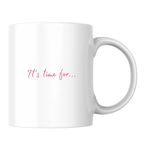 It's time for... books & coffee - White mug - Ceramic Mug 330ml