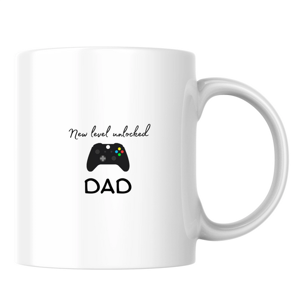New level unlocked: Dad - White mug - Ceramic Mug 330ml