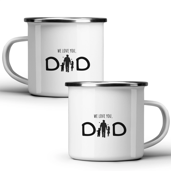 We love you, Dad - White mug - Metal Mug 370ml