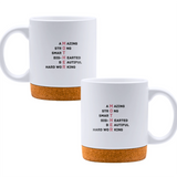 Mother: amazing, strong, smart, big-hearted, beautiful, hard working - White mug - Ceramic Mug with Cork 320ml