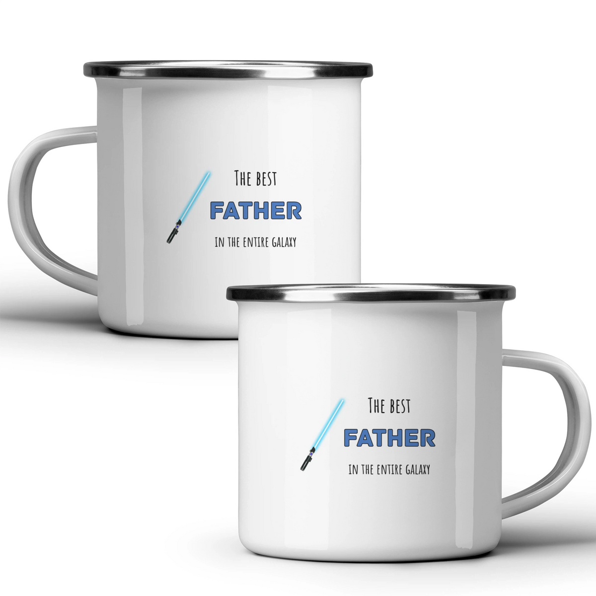The best father in the entire galaxy - White mug - Metal Mug 370ml