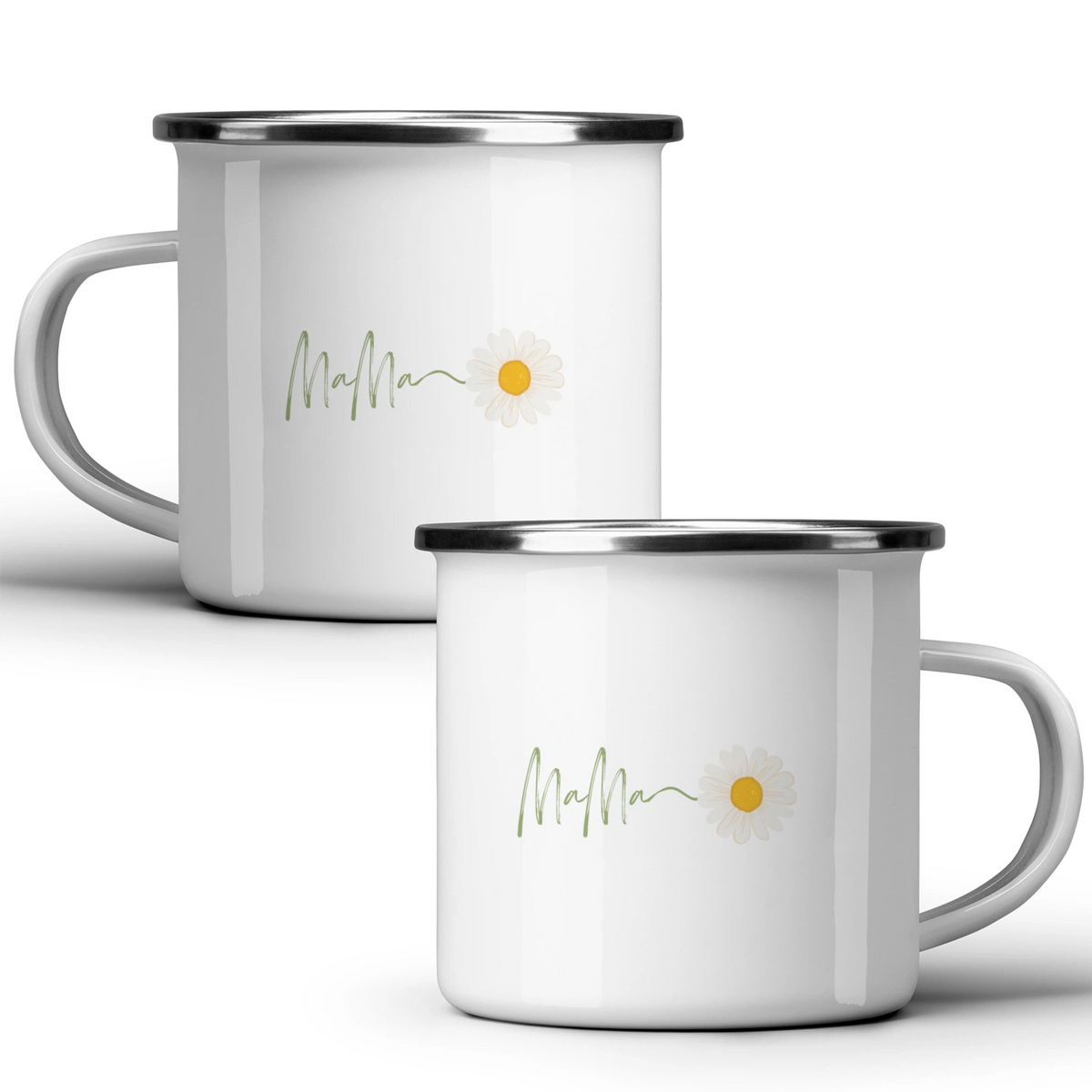 Mama - White mug - Metal Mug 370ml