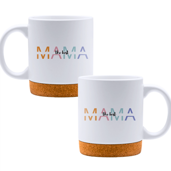 The best mama - White mug - Ceramic Mug with Cork 320ml