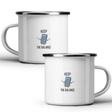 Keep the balance - White mug - Metal Mug 370ml